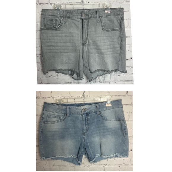 TWO Pairs of Cut Off Denim Shorts - Picture 1 of 15